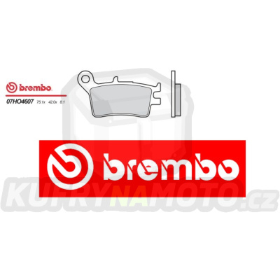 Brzdové destičky Brembo HONDA TLM 220 r.v. Od 89 -  Originál směs Zadní