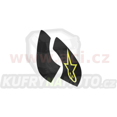 plastové kryty pro krční chrániče BNS TECH 2, ALPINESTARS (žlutá fluo/černá)
