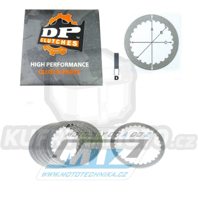 Lamely spojkové plechové (meziplechy) DP CLUTCHES DPC7699-7 - Husqvarna HQ TE450+TE510+TC450+TC510 / 03-07 + TE250 / 03-09 + TC250 / 03-08 + TE310 / 09-10 + TC570+TE570 / 01-04 + SMR400+SMR450+SMR510