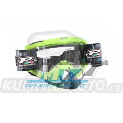 Brýle motokros Progrip 3308 Roll-Off Zoom+ XL - zelené