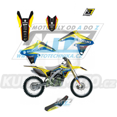 Polepy s potahem sedla (sada polepů a potah sedla Dream) - Suzuki RMZ250 / 10-18 - typ polepů Dream4