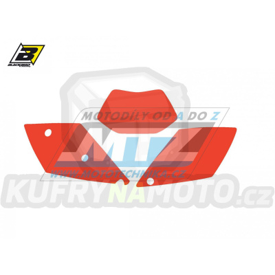 Polepy číslových tabulek (vystřižené) - KTM EXC / 04 - barva červená