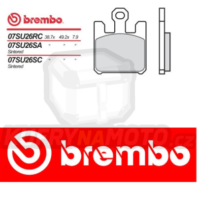 Brzdové destičky Brembo SUZUKI GSX R K3 1000 r.v. Od 03 -  směs SC Přední