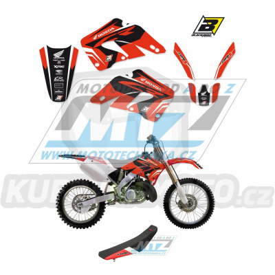 Polepy s potahem sedla (sada polepů a potah sedla Dream) - Honda CR125+CR250 / 00-01 - typ polepů Dream4