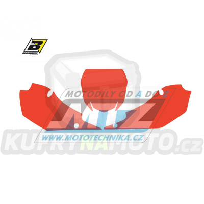 Polepy číslových tabulek (vystřižené) - Yamaha YZF250 / 19-23 + YZF450 / 18-22 - barva červená