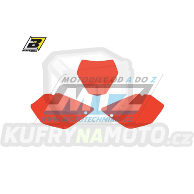 Polepy číslových tabulek (vystřižené) - Yamaha YZ125+YZ250 / 06-14 - barva červená