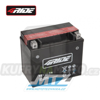 Baterie (akumulátor motocyklový) 4RIDE YTX12-BS (12V-10,5Ah)