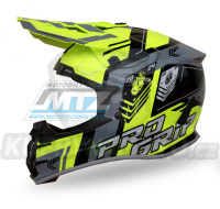 Přilba Progrip 3080 ABS - yellow fluo/grey - velikost S
