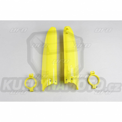 Kryty předních vidlic Suzuki RM125+RM250 / 99-00 - barva žlutá