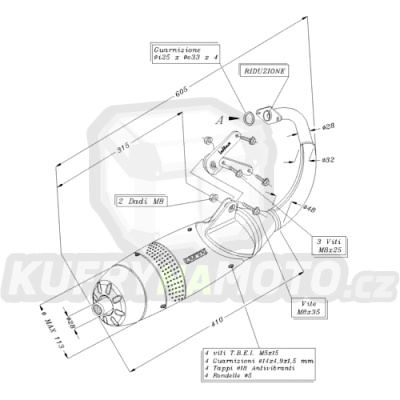 Výfuk Leo Vince MBK 50 BOOSTER KAT/NEXT GENERATION KAT air cooled 1999 - 2001 TOURING LVKN621-5516