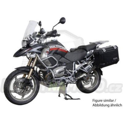 Sada TraX Adventure 45 a 37 černé boční kufry a nosič držák boční kufry SW Motech BMW R 1200 GS Adventure 2006 - 2013 R12 (K25) KFT.07.311.50000/B-BC.16195