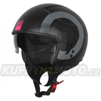 Moto přilba ORIGINE SIERRA ROUND matná fluo růžovo/černá
