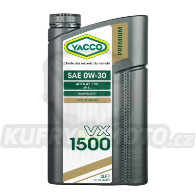 Motorový olej YACCO VX 1500 0W30, 2 L