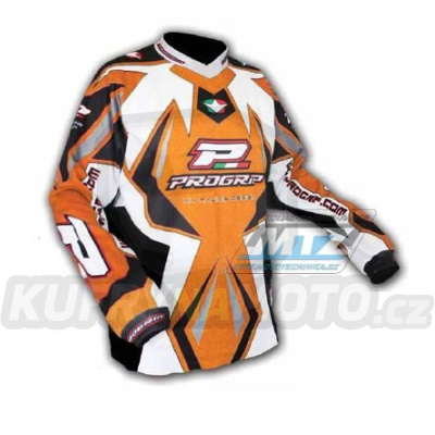 Dres motokros PROGRIP 7010 LINE - oranžový - velikost M