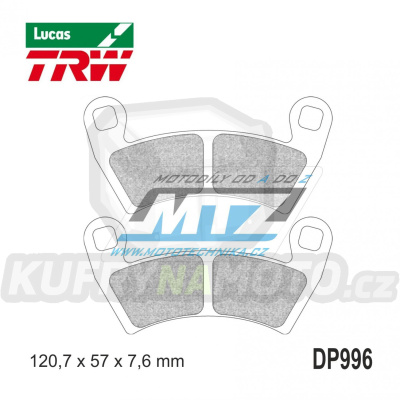 Destičky brzdové DP996-LUSI TRW Lucas MCB853SI - směs Sinter Offroad
