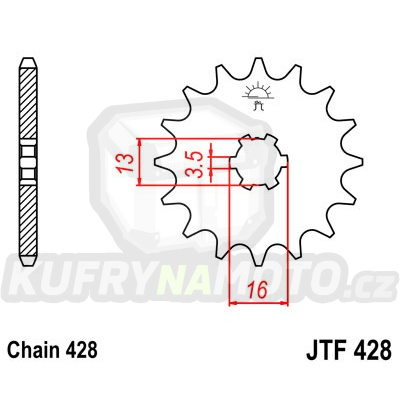 Řetězové kolečko JT JTF 428-15 15 zubů, 428