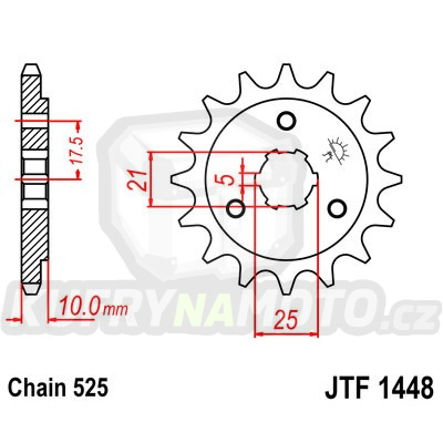 Řetězové kolečko JT JTF 1448-13 13 zubů, 525