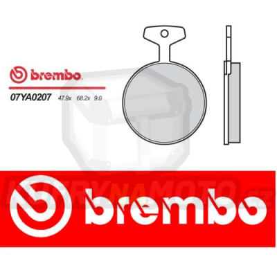 Brzdové destičky Brembo YAMAHA XS B, C, XS2 650 r.v. Od 75 - 77 směs Originál Přední