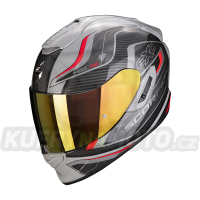 Moto přilba SCORPION EXO-1400 AIR ATTUNE šedo/černo/červená