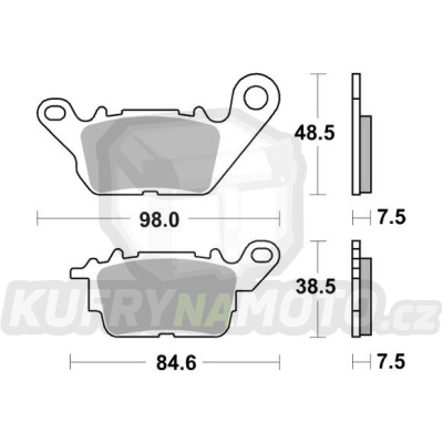 brzdové destičky, BRAKING (semi-metalická směs SM1) 2 ks v balení