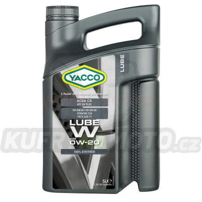 Motorový olej YACCO LUBE W 0W20, 5 L