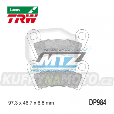 Destičky brzdové DP984-LUSI TRW Lucas MCB854SI - směs Sinter Offroad