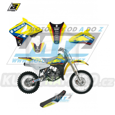 Polepy s potahem sedla (sada polepů a potah sedla Dream) - Suzuki RM85 / 02-23 - typ polepů Dream4