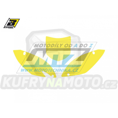 Polepy číslových tabulek (vystřižené) - Kawasaki KXF250 / 09-12 - barva žlutá