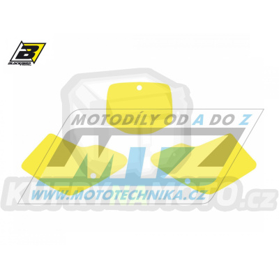 Polepy číslových tabulek (vystřižené) - TM MX / 95-99 - barva žlutá