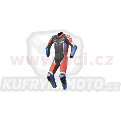 jednodílná kombinéza GP PRO 3 HONDA kolekce, TECH-AIR kompatibilní, ALPINESTARS (černá/červená/modrá/bílá) 2024