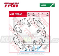 Kotouč brzdový TRW MST208 (250/121/5D) - zubatý design - Suzuki GSX1000S / 15-21 + GSX-S1000F / 15-21 + GSX1000S Katana / 19