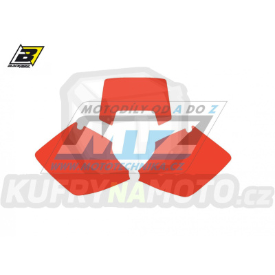 Polepy číslových tabulek (vystřižené) - KTM EXC 2T / 98 - barva červená