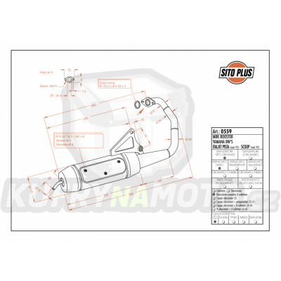 Výfuk Leo Vince Italjet PISTA 50 1993 SITOPLUS LVKN340-0559