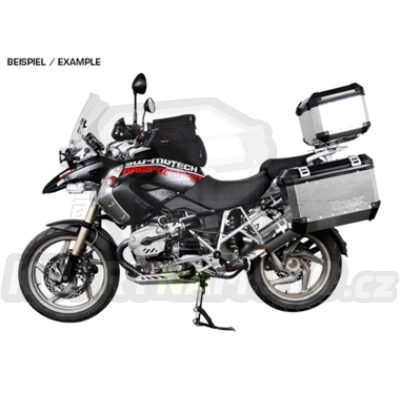 Sada TraX Adventure 45 a 37 stříbrné boční kufry a nosič držák boční kufry SW Motech BMW R 1200 GS 2004 - 2012 R12 (K25) KFT.07.311.50000/S-BC.16196