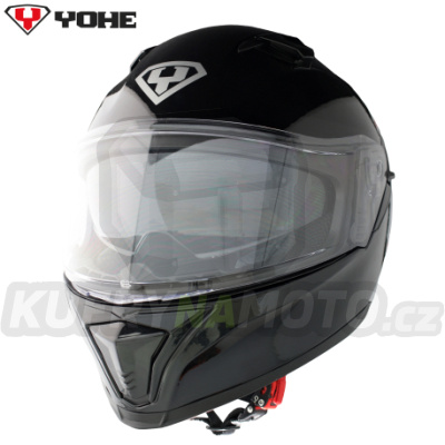 Moto helma Yohe 985 SV Solid Black á vel. L – akce 8596341141950