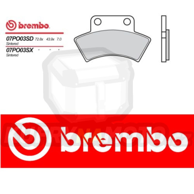 Brzdové destičky Brembo POLARIS 2x4, 4x4 300 r.v. Od 94 - 95 SD směs Zadní
