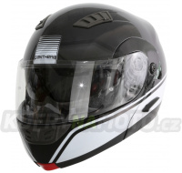 Moto přilba PANTHERA MS1 SHELBY černo/bílá