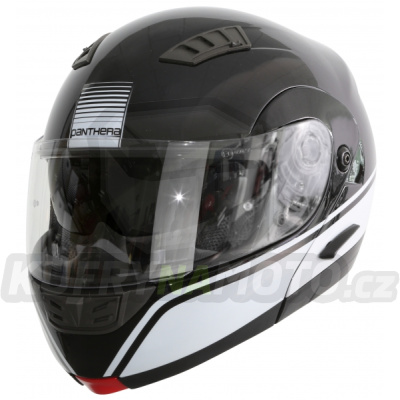 Moto přilba PANTHERA MS1 SHELBY černo/bílá