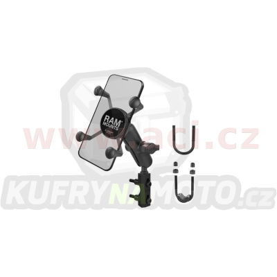 kompletní sestava držáku X-Grip s uchycením na objímku brzdové/spojkové páčky/řidítka motocyklu, RAM Mounts