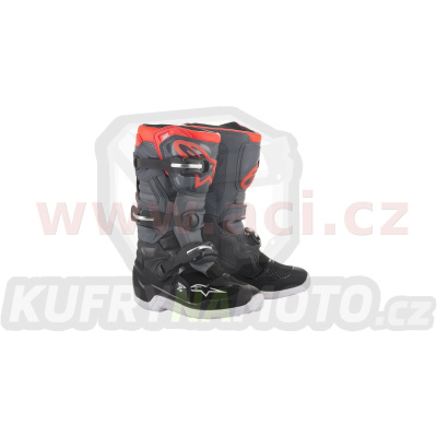boty TECH 7 S, ALPINESTARS, dětské (černá/šedá/oranžová fluo) 2024