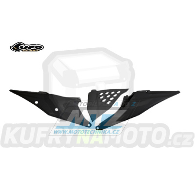 Bočnice Racing s děrovaným krytem KTM SX+SXF / 19-22 + EXC+EXCF / 20-23 - barva černá