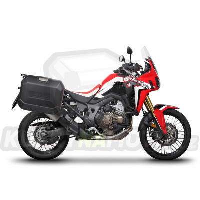 Kompletní sada bočních černých hliníkových kufrů SHAD TERRA BLACK 36L/47L , včetně montážní sady SHAD HONDA CRF 1100 Africa Twin
