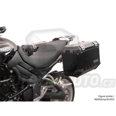 Sada TraX Adventure 45 a 37 stříbrné boční kufry a nosič držák boční kufry SW Motech Triumph Tiger 1050 2006 - 2012 115NG KFT.11.605.50000/S-BC.16372