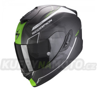 Moto přilba SCORPION EXO-1400 CARBON AIR BEAUX matná bílo/zelená