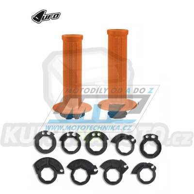 Rukojeti/Gripy UFO LOCK-ON Grips (ODI) včetně 9 nástavců - oranžové