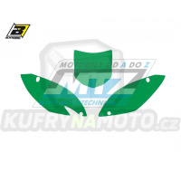 Polepy číslových tabulek (vystřižené) - Kawasaki KXF250 / 09-12 - barva zelená