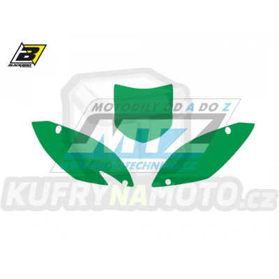 Polepy číslových tabulek (vystřižené) - Kawasaki KXF250 / 09-12 - barva zelená