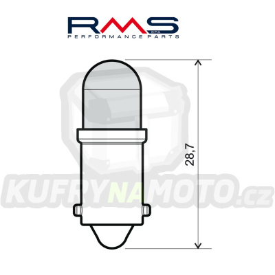 Žárovka RMS 246510555 Led 12V, BA9S bílá (2ks)