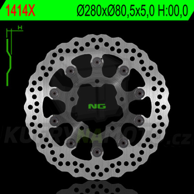 Brzdový kotouč moto NG 1414X