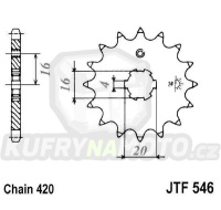 Řetězové kolečko JT JTF 546-13 13 zubů